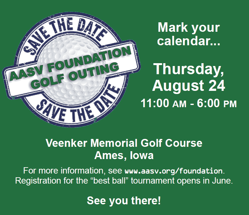 AASV Foundation Golf Outing August 24 - Save The Date
