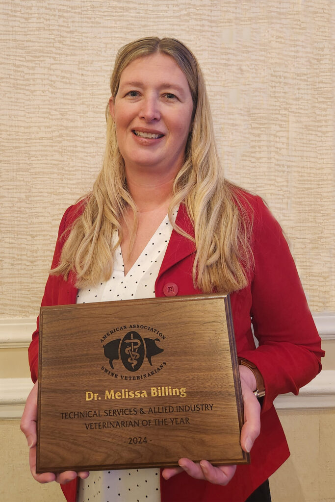 2024 AASV Technical Services/Allied Industry Veterinarian of the Year Dr. Melissa Billing