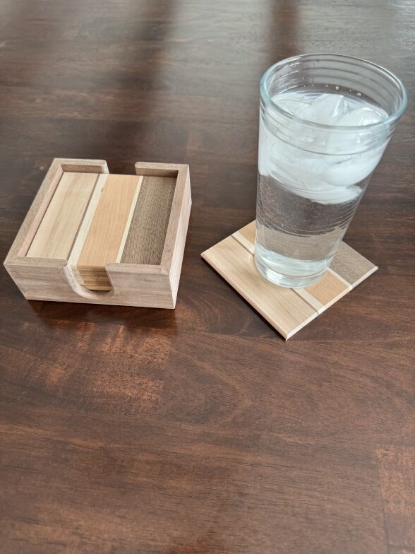 Wood coasters - set of 6